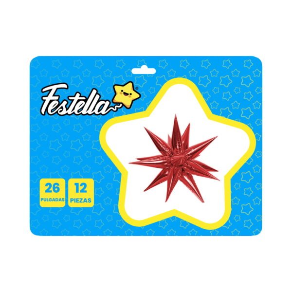 GLOBO DE ESTRELLA 12 PIEZAS - Imagen 2