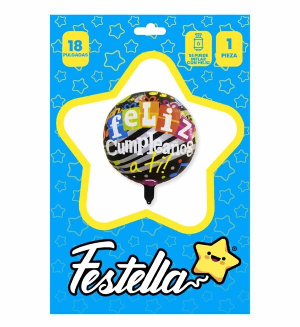 GLOBO FELIZ CUMPLEAÑOS 18" - Imagen 4