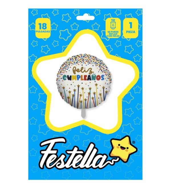 GLOBO FELIZ CUMPLEAÑOS 18" - Imagen 2